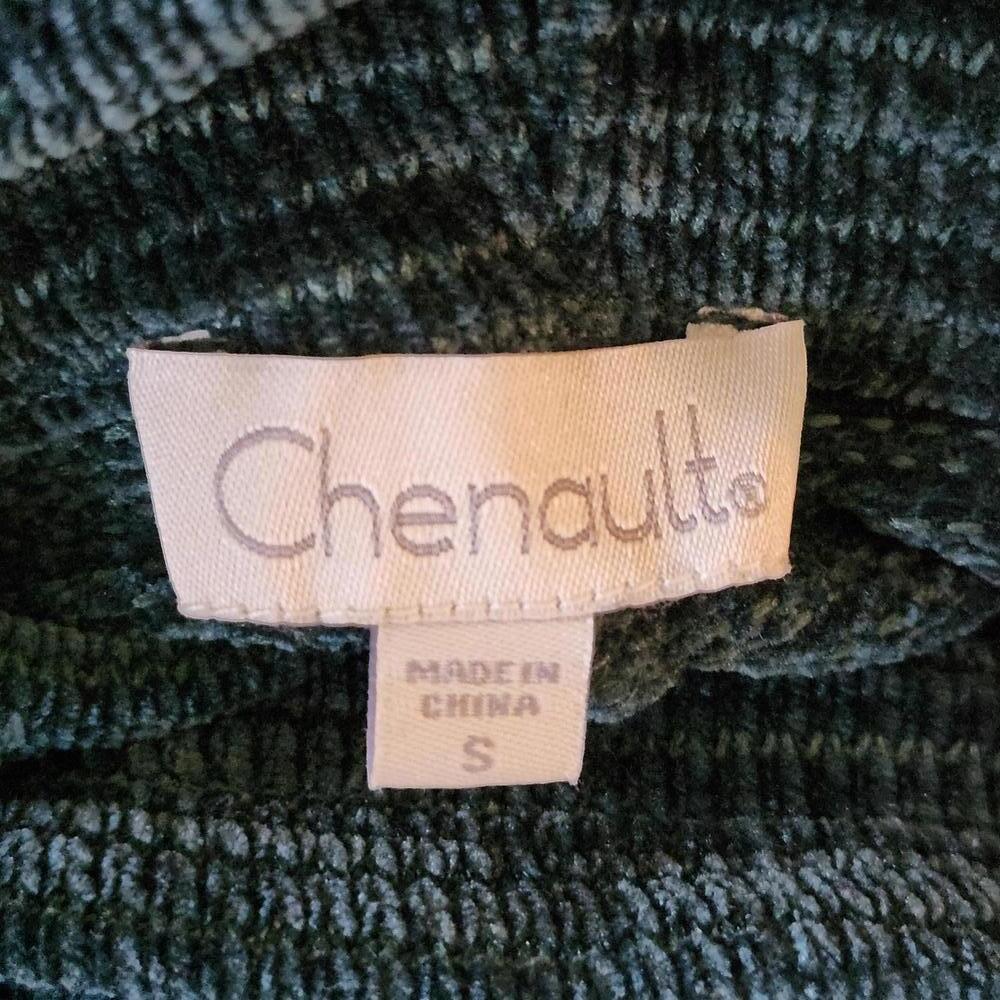 Chenault Knit Top Green S Ribbed Knit Cowl Neck Cozy Long Sleeve Women’s - Picture 5 of 8